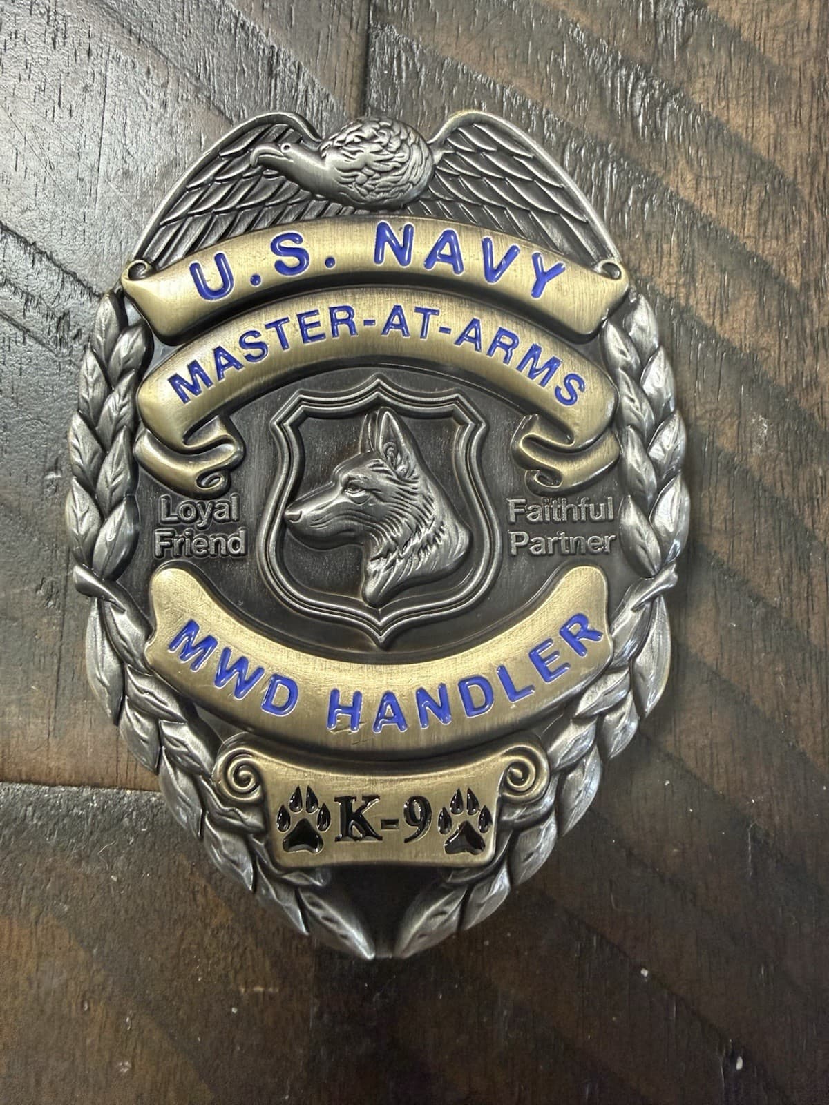 United States Navy K9 Global Defender Challenge Coin