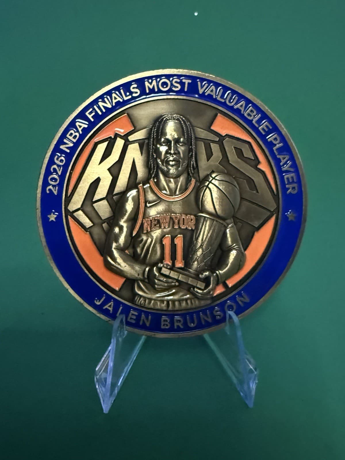 New York Knicks 2026 Finals Champions MVP Jalen Brunson Challenge Coin