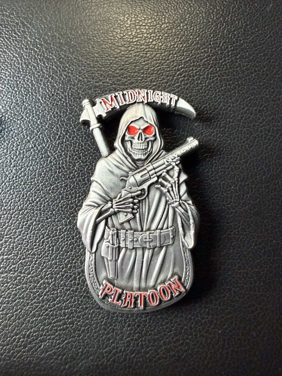 NYPD Midnight Platoon Grim Reaper Challenge Coin - Protect and Serve